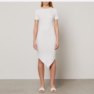 Helmut Lang Asymmetrical White Dress